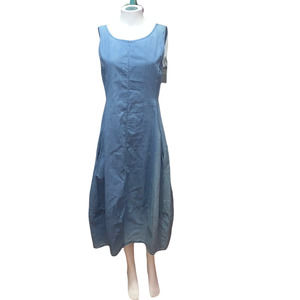 Rosarosae Blue Sleeveless Vintage Style Midi Length Dress M